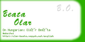 beata olar business card